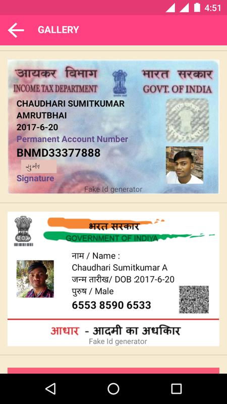 Fake aadhar card id generator for android apk download free